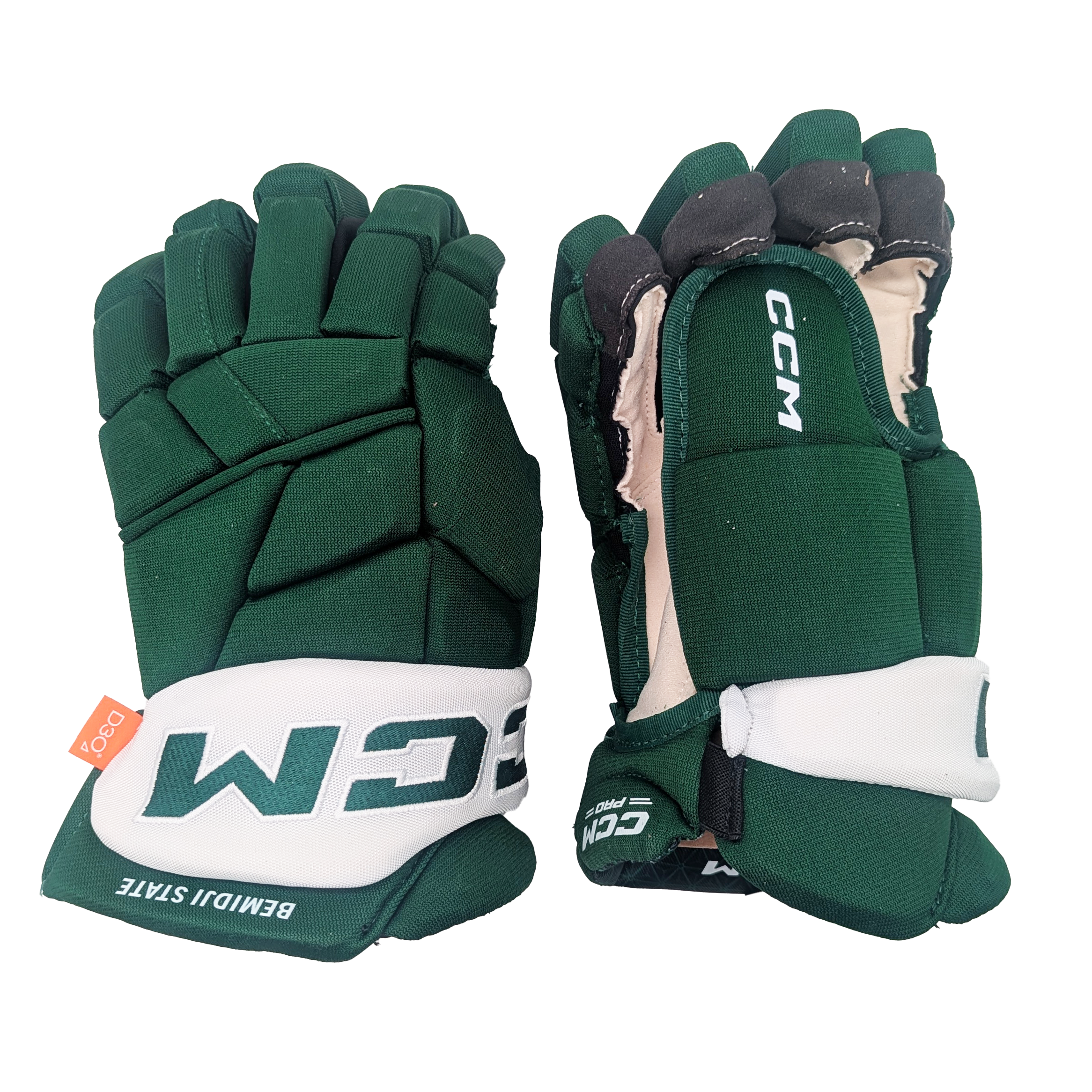 CCM HGFTW - Gants Pro Stock NCAA pour femmes (vert/blanc)